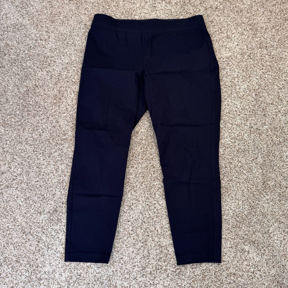 Talbots Navy Slim Fit Cropped Pants - 16